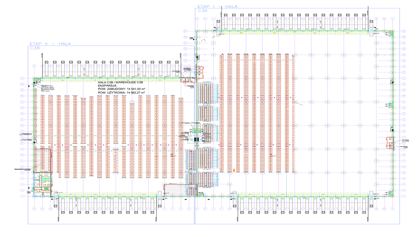 Plan rozmieszczenia regałów